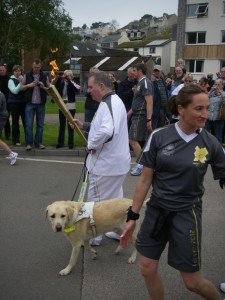 Barrie Goodfellow with flame