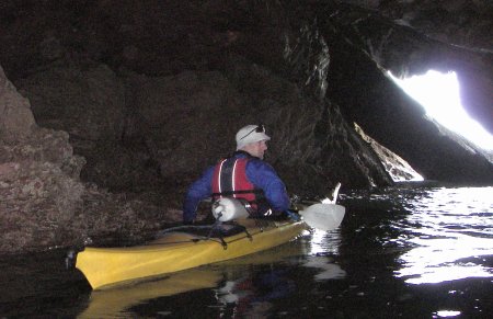 Richard in cave at Berry Head