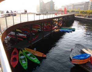 kayaks in harbour