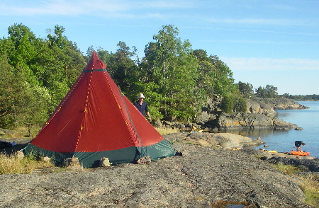 tent on stone