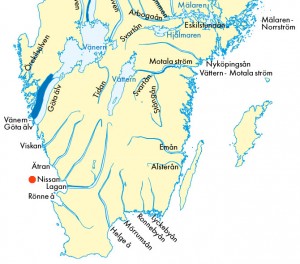 river map, sweden